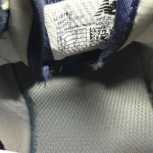 New Balance x FIGS 327 White Navy Gum Sole Sneakers Women’s 7.5 - Picture 2 of 9